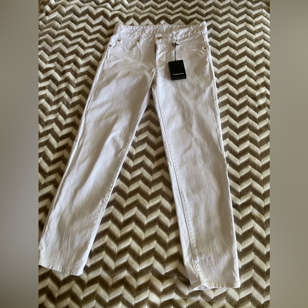 DSQUARED2 SUPER SKINNY JEANS IN STRETCH COTTON DENIM Sz 38IT